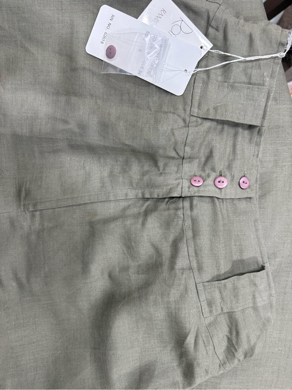 Rafaella Olive Green A-Line Midi Skirt - Picture 5 of 8